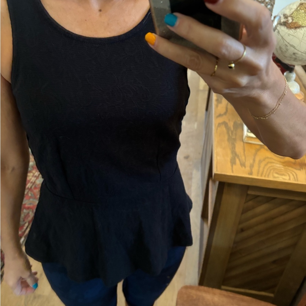 Free people black peplum tops xs